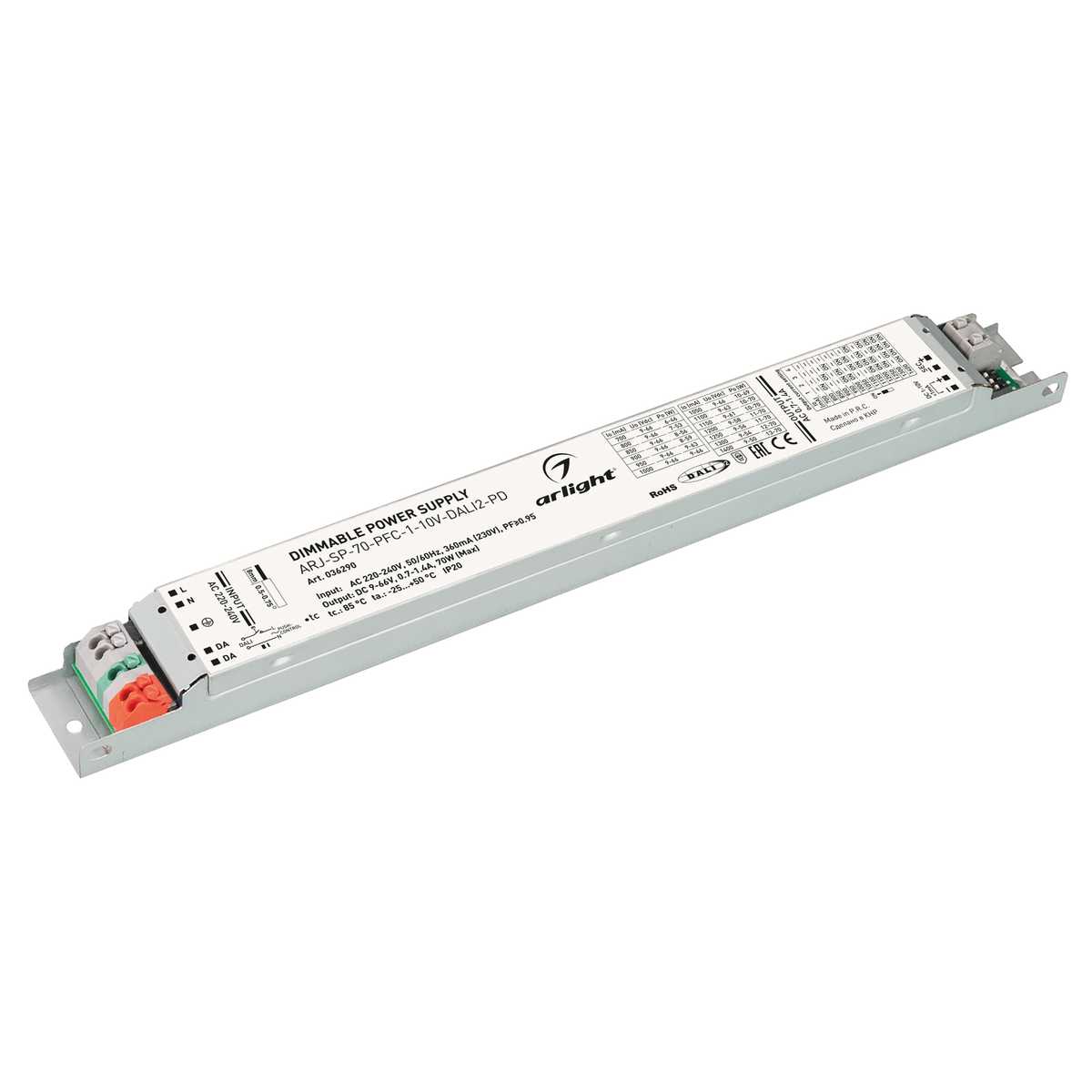 

Драйвер Arlight ARJ-SP-70-PFC-1-10V-Dali2-PD 9-66V 70W IP20 0,7-1,4A 036290, Серый, 036290 ARJ-SP-PFC-1-10V ()