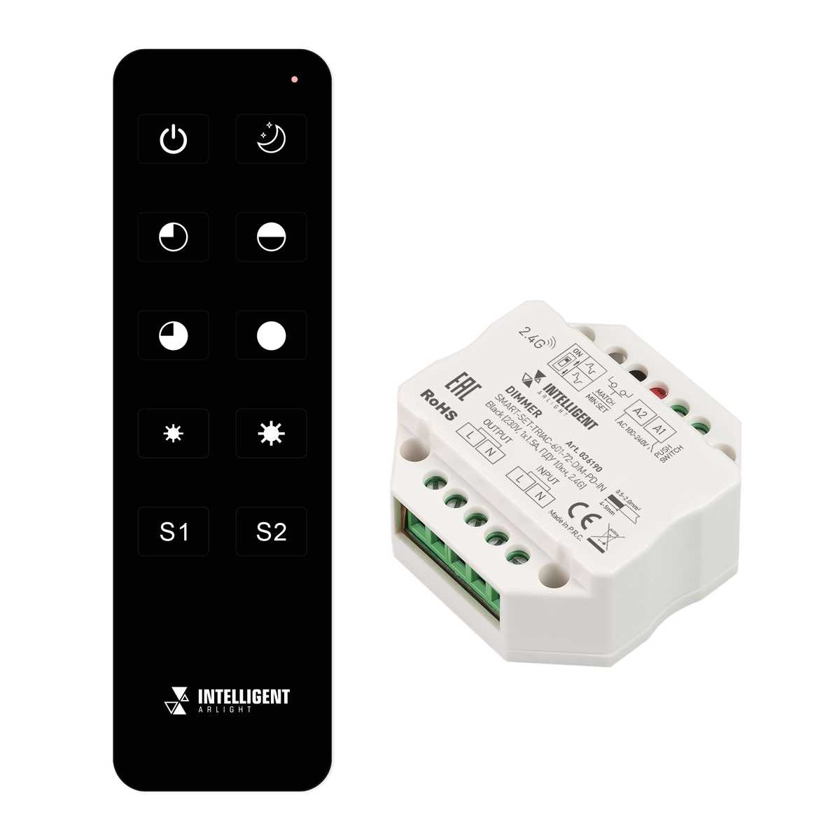 

Диммер Arlight Smart-Set-Triac-601-72-Dim-PD-IN Black 036190, Черный, 036190