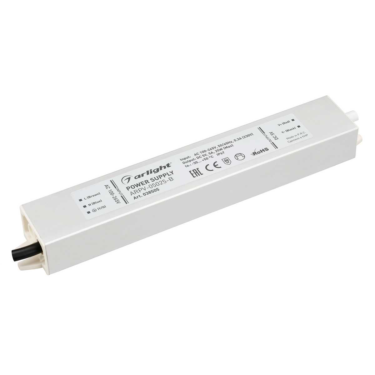 

Блок питания Arlight ARPV-05025-B 5V 25W IP67 5A 038505, Серый, 038505 ARPV-A/B