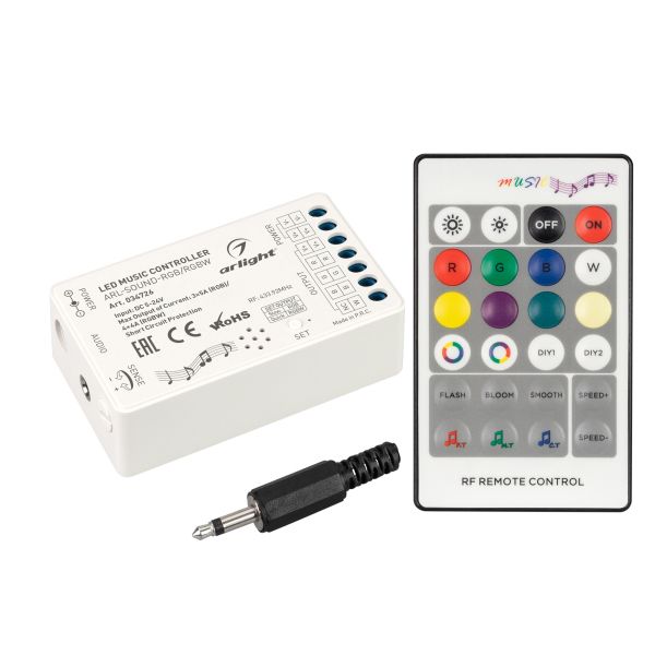 

Аудиоконтроллер Arlight ARL-Sound-RGB/RGBW 034726, Белый, 034726 ARL-Sound