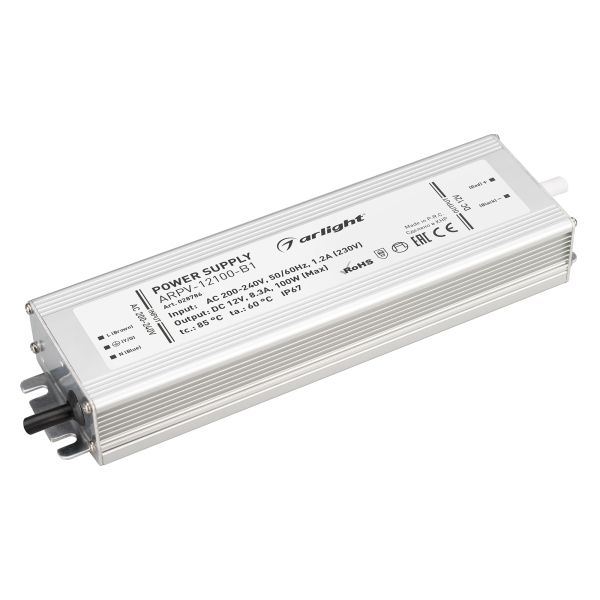 

Блок питания Arlight ARPV-12100-B1 12V 100W IP20 8,3A 028786, Серый, 028786 ARPV-B1