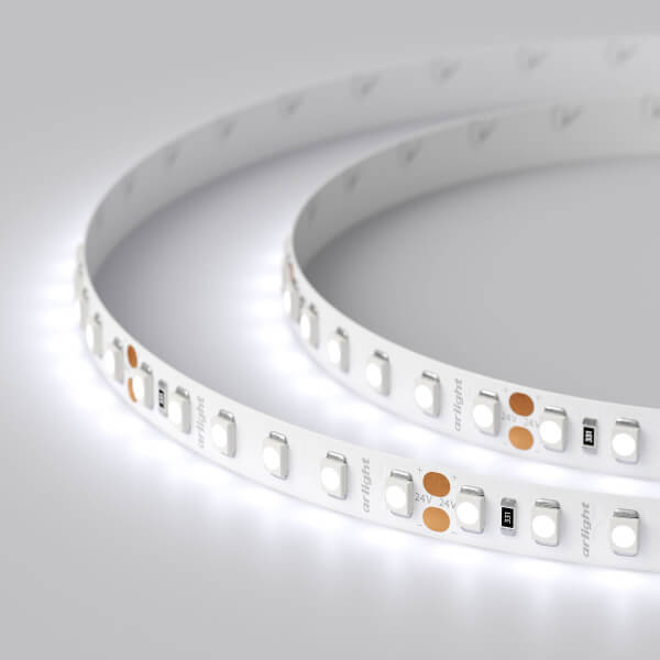 

Светодиодная лента Arlight 9,6W/m 120LED/m 2835SMD холодный белый 5M 013747(2), 013747(2) RT открытая