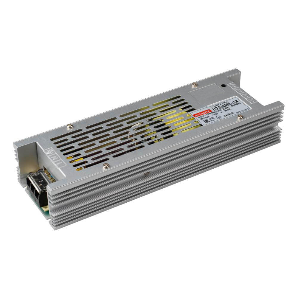 

Блок питания Arlight HTS-200L 12V 200W IP20 16,7A 020826, Серый, 020826