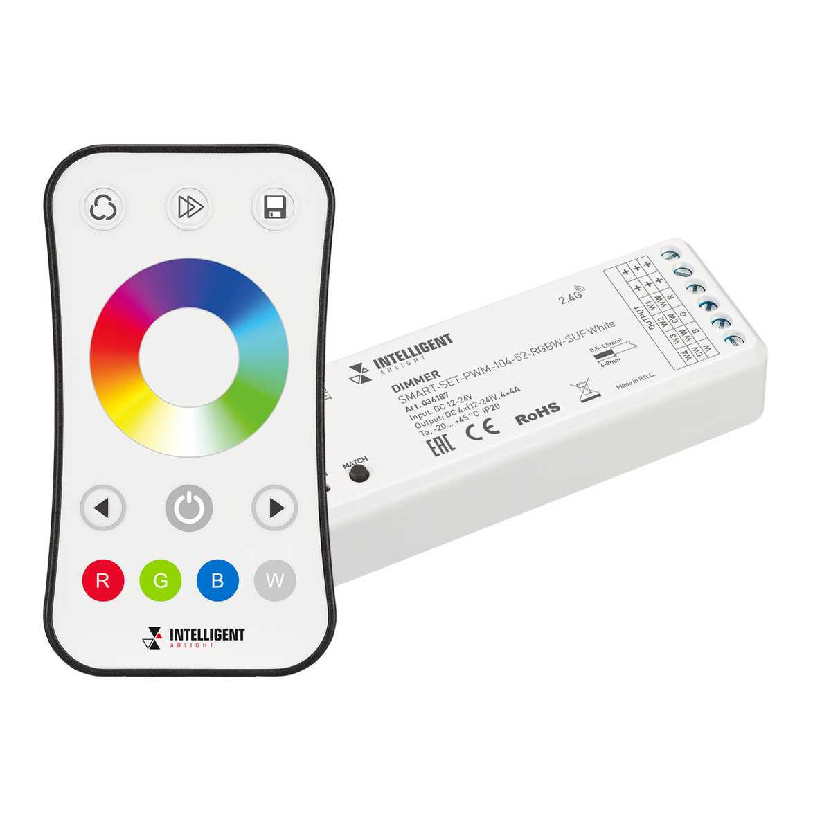 

Диммер Arlight Smart-Set-PWM-104-52-RGBW-Suf White, Белый, 036187