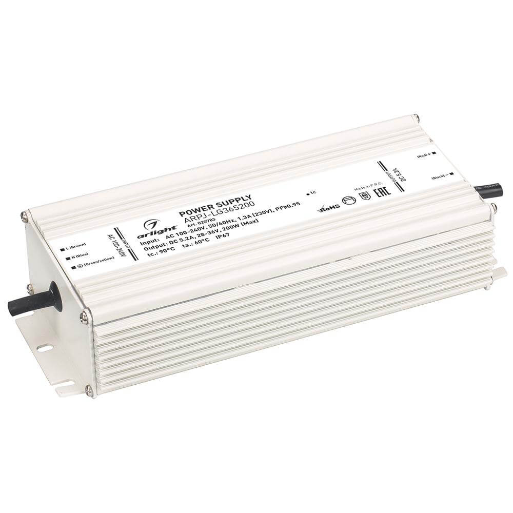 

Драйвер Arlight ARPJ-LG365200 28-36V 200W IP67 5,2A 020783, Белый, 020783 ARPJ-LG