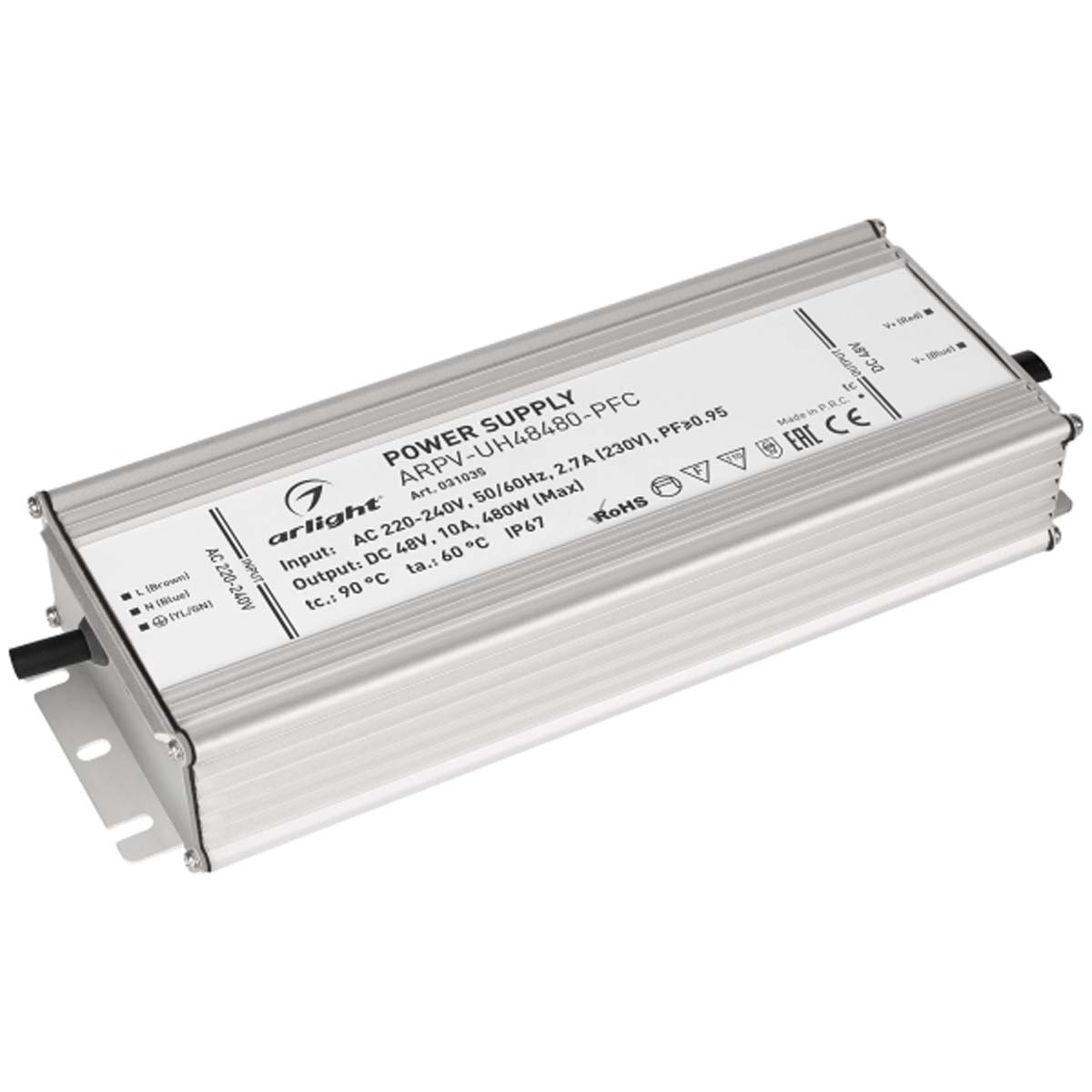 

Блок питания Arlight ARPV-UH48480-PFC 48V 480W IP67 031035, Серый, 031035 ARPV