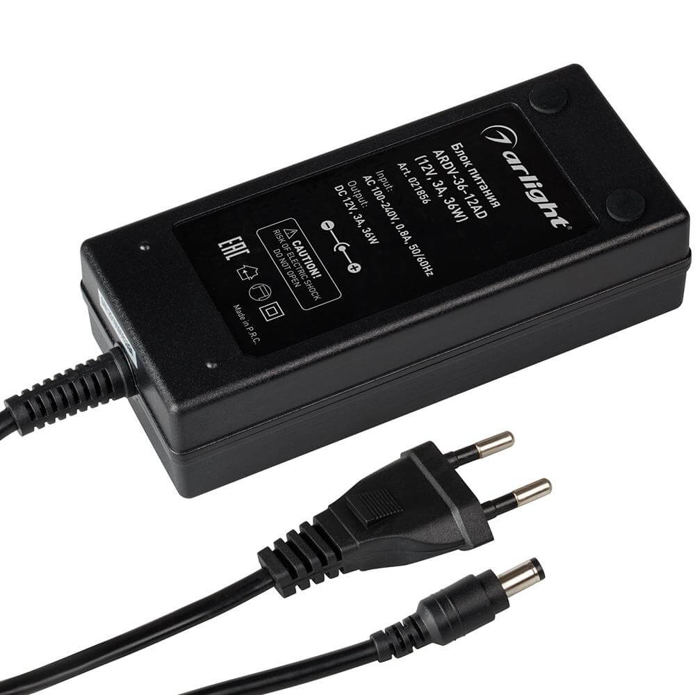 

Блок питания Arlight ARDV-36-12AD 12V 36W IP20 3A 021856, Черный, 021856 ARDV