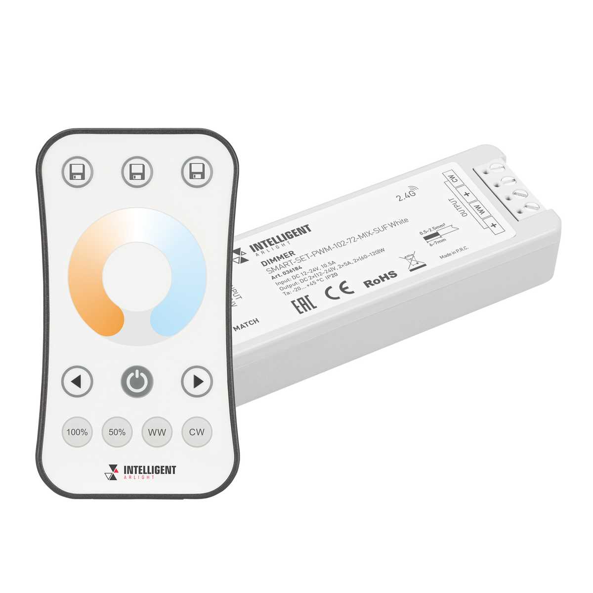 

Диммер Arlight Smart-Set-PWM-102-72-Mix-Suf White 036184, Белый, 036184