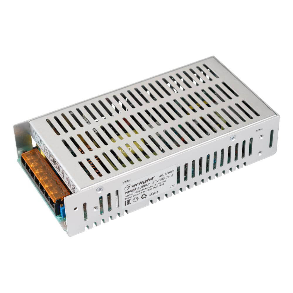 

Блок питания Arlight JTS-200-24-A 24V 200W IP20 8,3A 026092, Серый, 026092 JTS-24-A