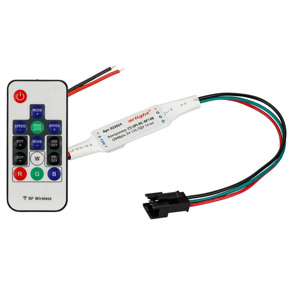 

Контроллер Arlight CS-SPI-RC-RF14B 022824, Белый, 022824