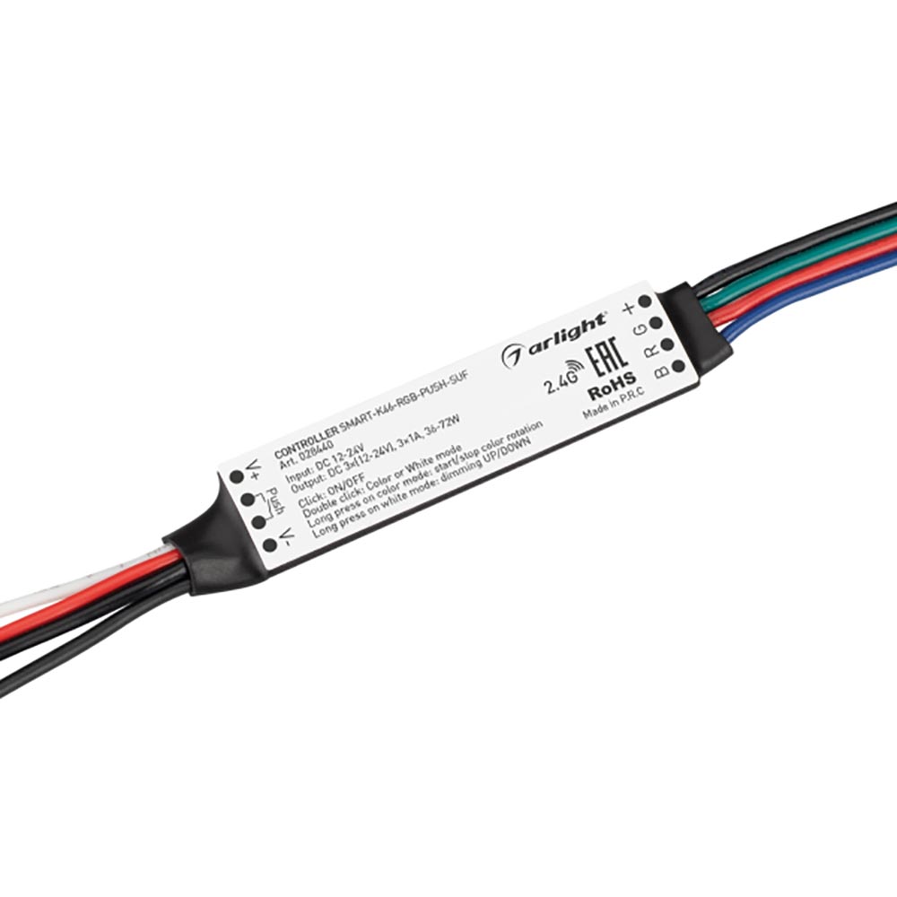 

Контроллер Arlight Smart-K48-RGB-Push-Suf 028442, Белый, 028442