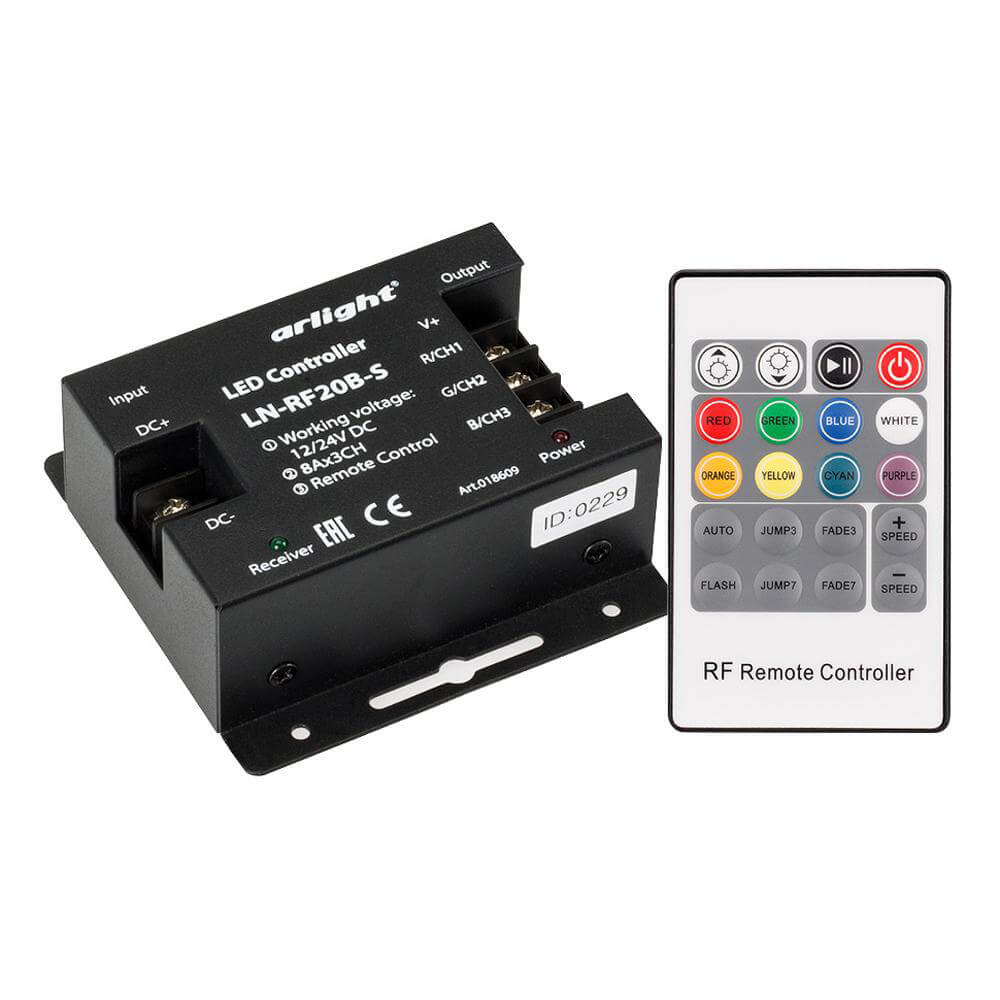 

Контроллер Arlight LN-RF20B-S 018609, Черный, 018609