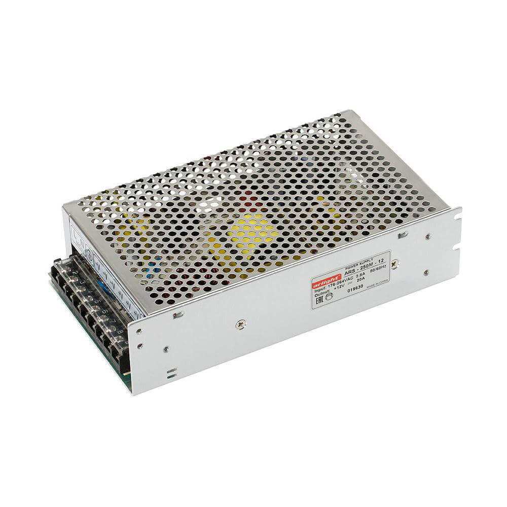 

Блок питания Arlight HTS-250M 12V 240W 20IP 20A 020819, Серый, 020819