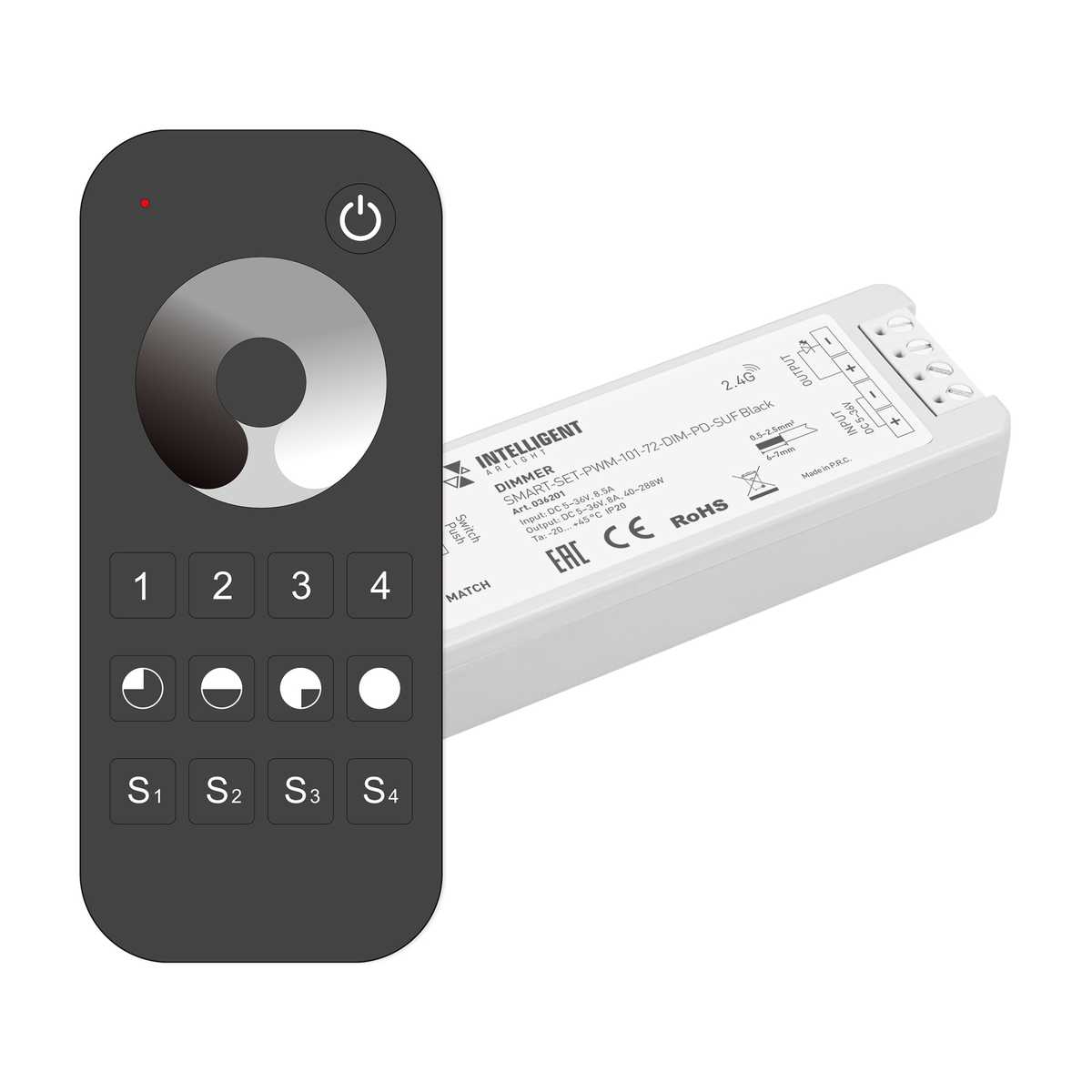 

Диммер Arlight Smart-Set-PWM-101-72-Dim-PD-Suf Black 036201, Черный, 036201