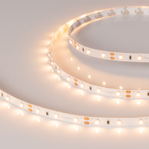 

Светодиодная лента Arlight 4,8W/m 60LED/m 2835SMD теплый белый 5M 021420(2), 021420(2) RT открытая