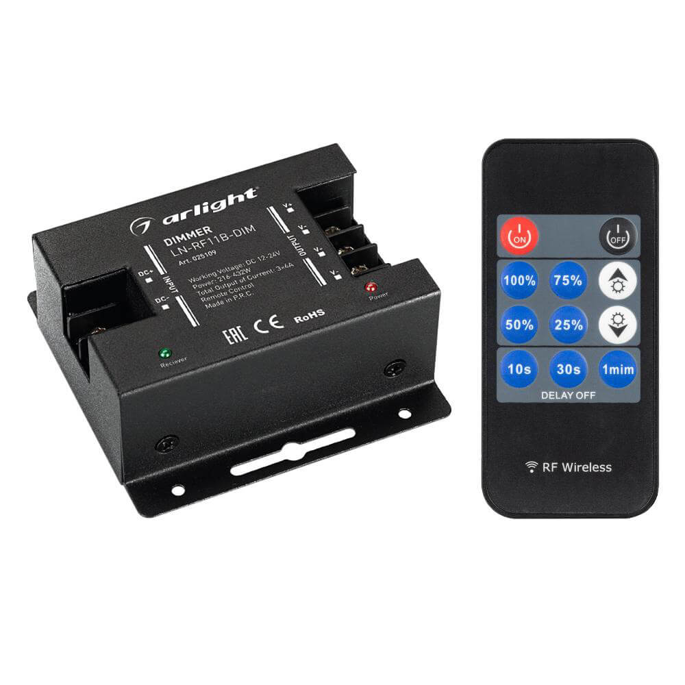 

Диммер Arlight LN-RF11B-Dim 025109, Черный, 025109