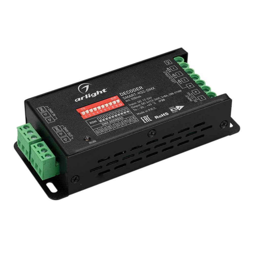 

Декодер Arlight Smart-K52-DMX 028446, Черный, 028446