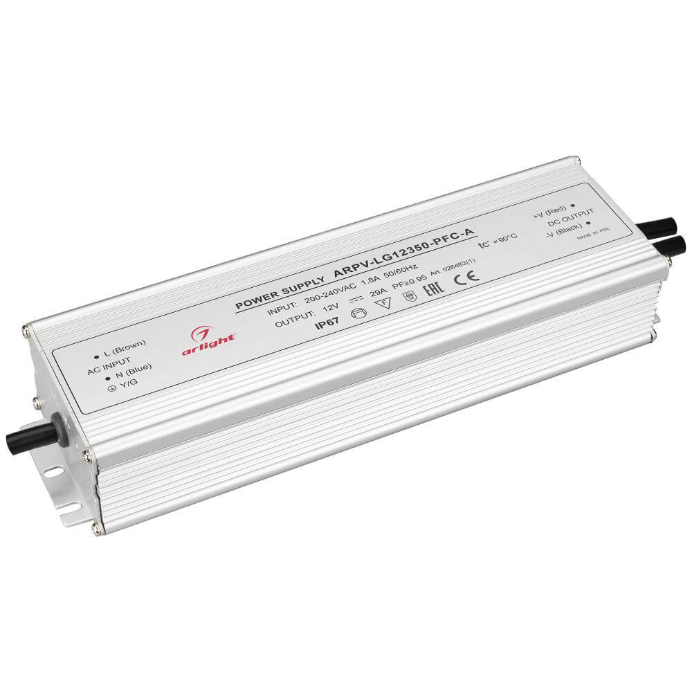 

Блок питания Arlight ARPV-LG12350-PFC-A 12V 350W IP67 29A 026463(1), Серый, 026463(1) ARPV-LG-PFC-A