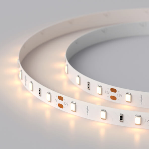 

Светодиодная лента Arlight 7,2W/m 60LED/m 2835SMD теплый белый 5M 018108(2), 018108(2) RT открытая