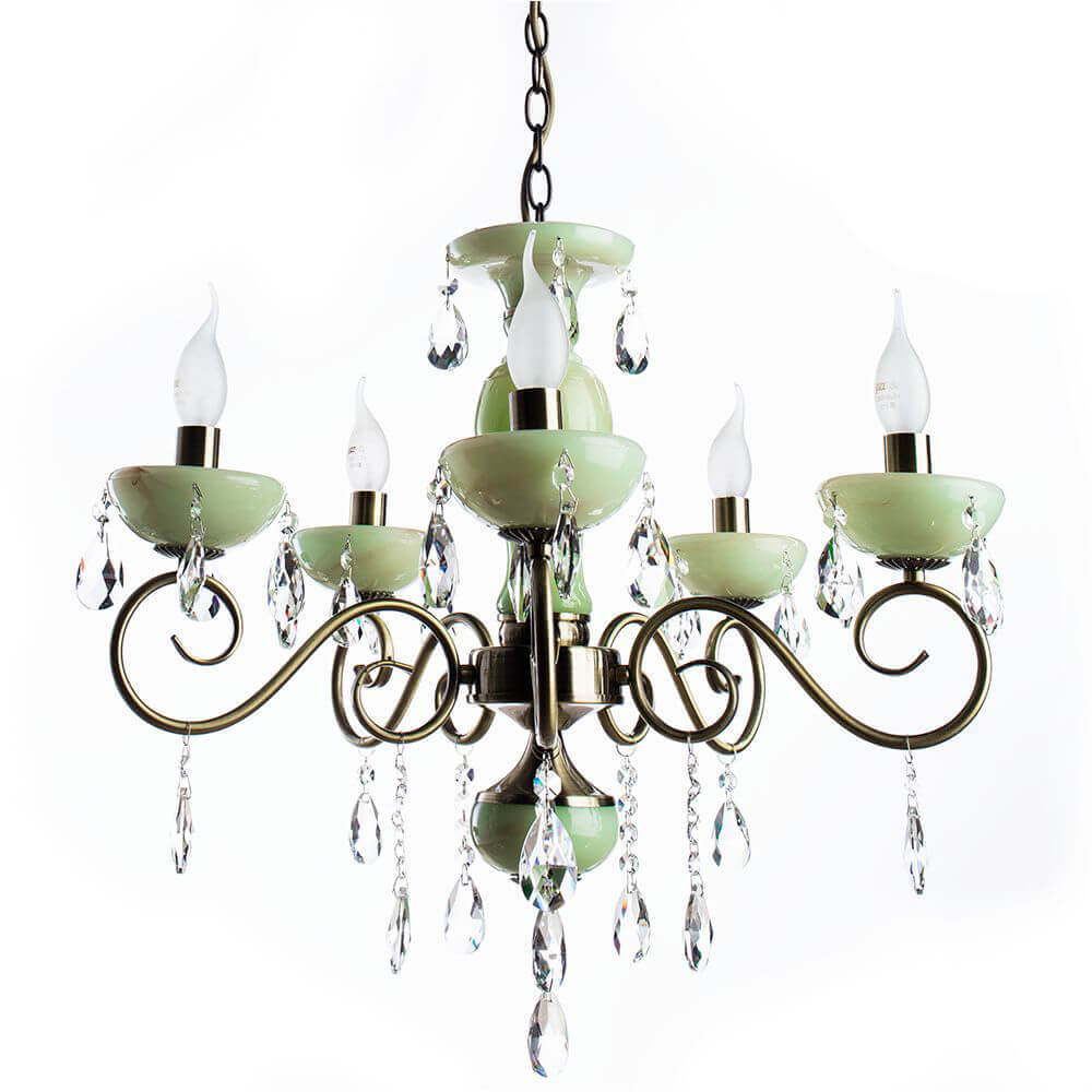 

Люстра Arte Lamp, Бронза, A9592LM-5AB Onyx Green