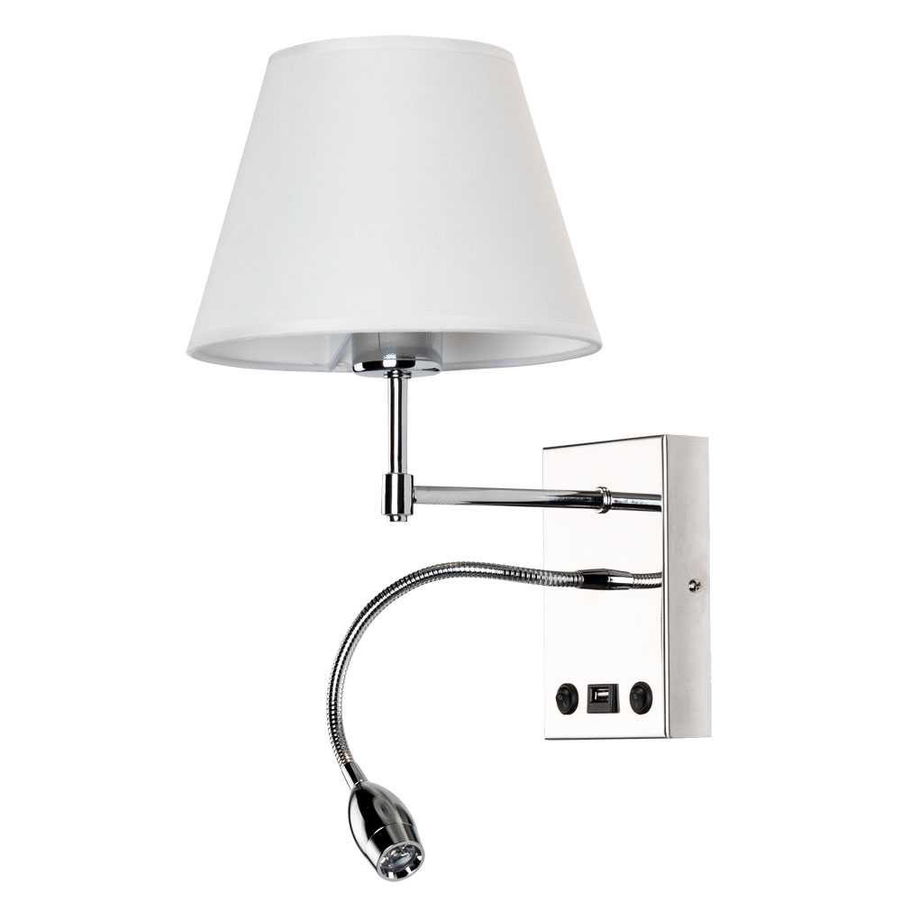 С 2 плафонами Бра Arte Lamp Elba A2581AP-2CC