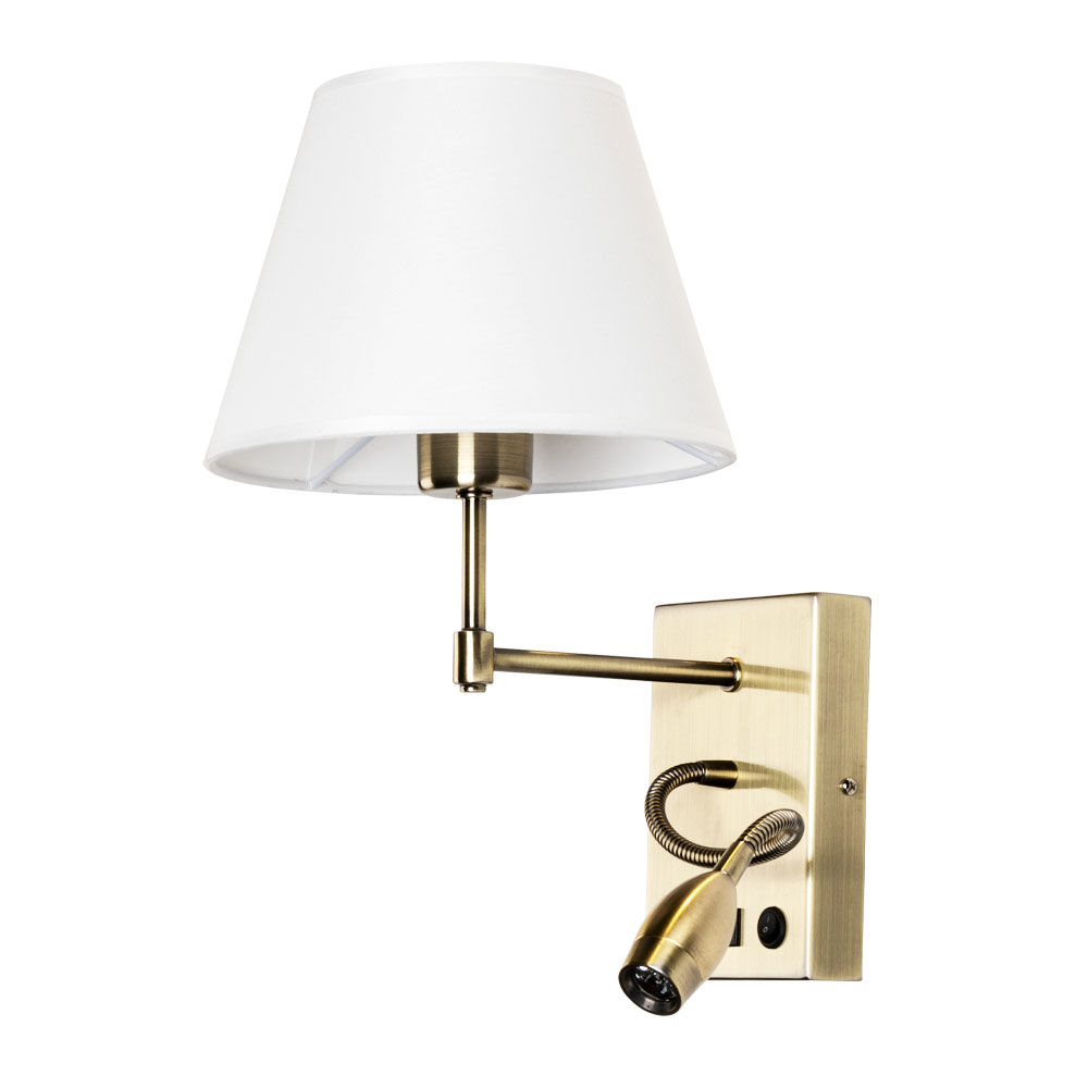 С 1 плафоном Бра Arte Lamp Elba A2581AP-2AB