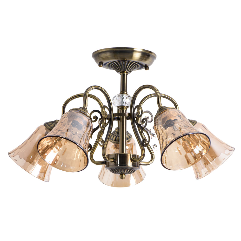 

Потолочная люстра Arte Lamp Nicole A2702PL-5AB, Коричневый, A2702PL-5AB Nicole