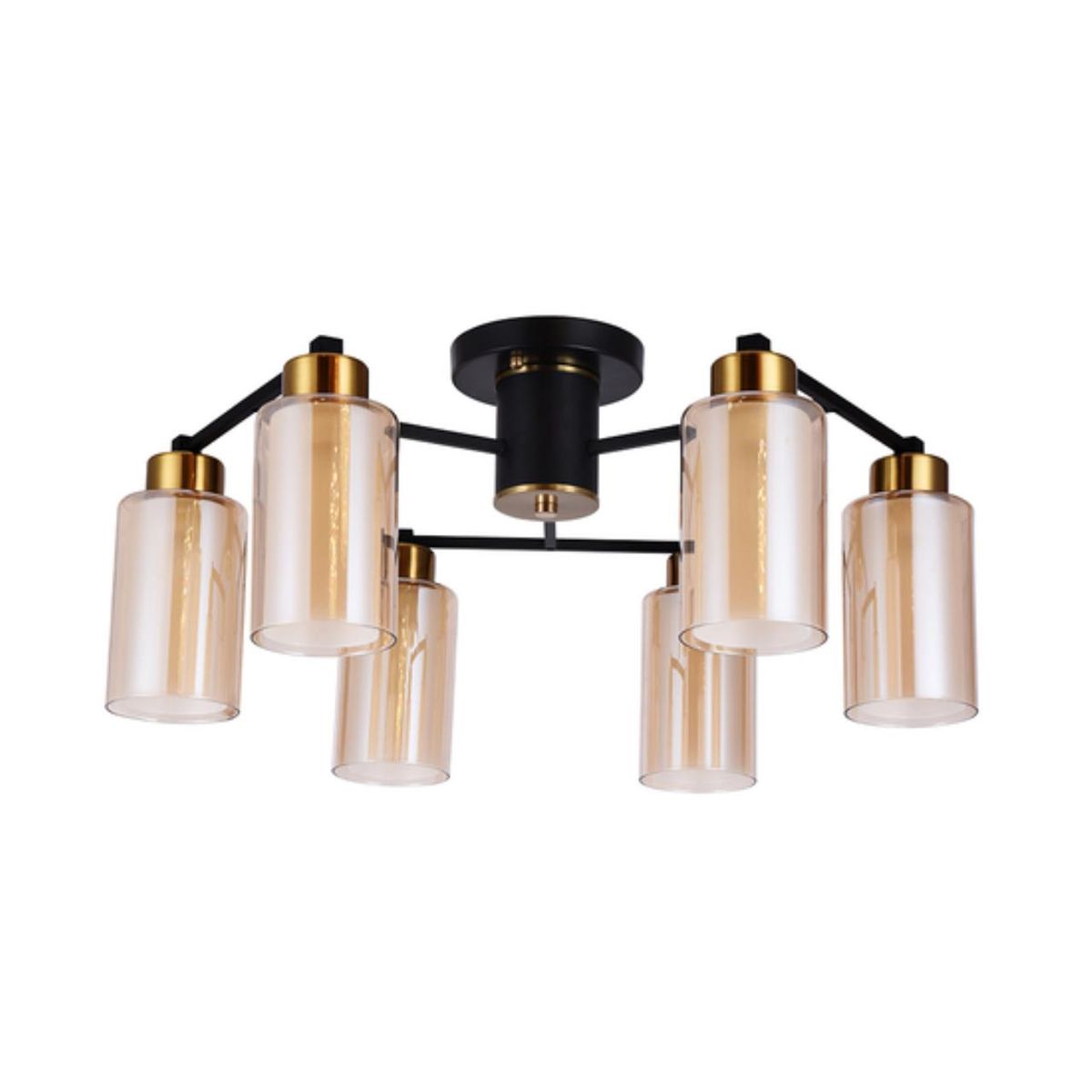

Потолочная люстра Arte Lamp Leo A7027PL-6BK, Янтарный, A7027PL-6BK Leo