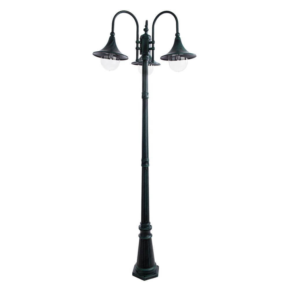  Садово-парковый светильник Arte Lamp Malaga A1086PA-3BG