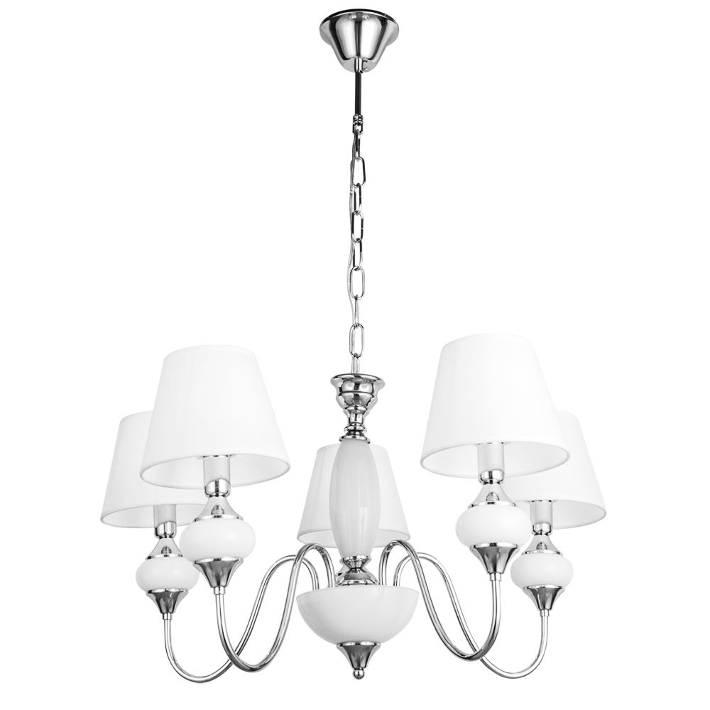 

Подвесная люстра Arte Lamp Hazel A3036LM-5CC, Белый, A3036LM-5CC Hazel