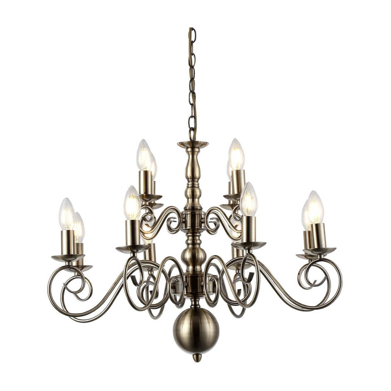 

Подвесная люстра Arte Lamp A1129LM-12AB, Бронза, A1129LM-12AB 1129