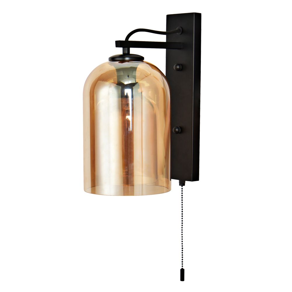 

Бра Arte Lamp Paio A7015AP-1BK, Янтарный, A7015AP-1BK Paio