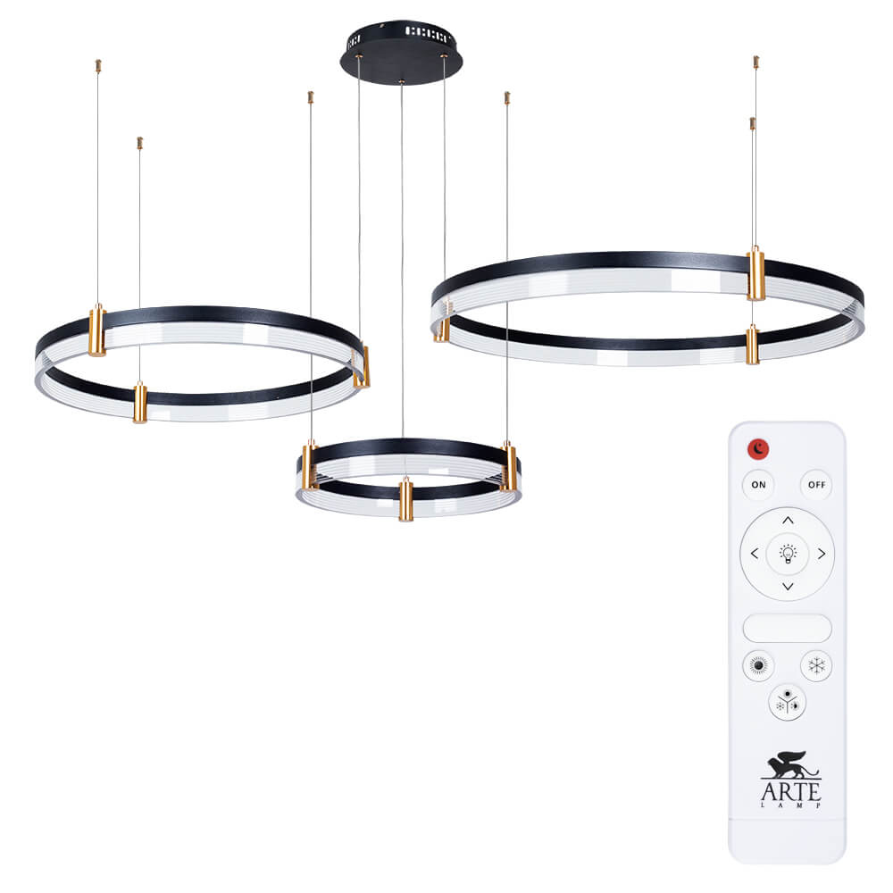 

Подвесной светодиодный светильник Arte Lamp Mercury A2185SP-3BK, Черный, A2185SP-3BK Mercury