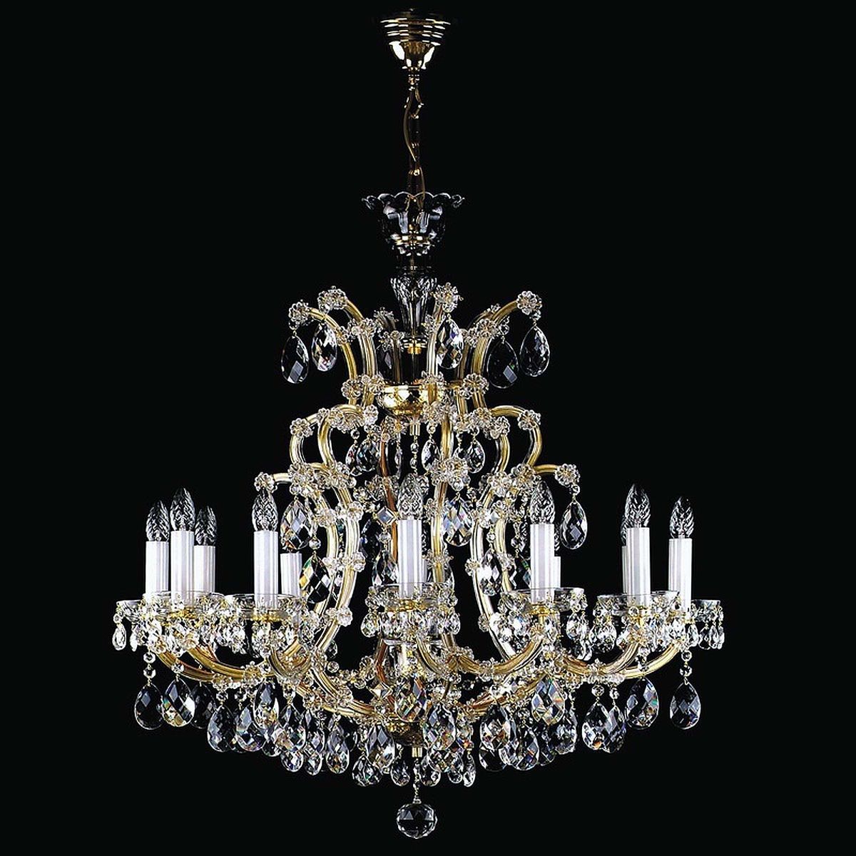 

Подвесная люстра Artglass Maria Terezia 12 Vachtle CE, Латунь, Maria Terezia 12 Vachtle CE Maria Terezia