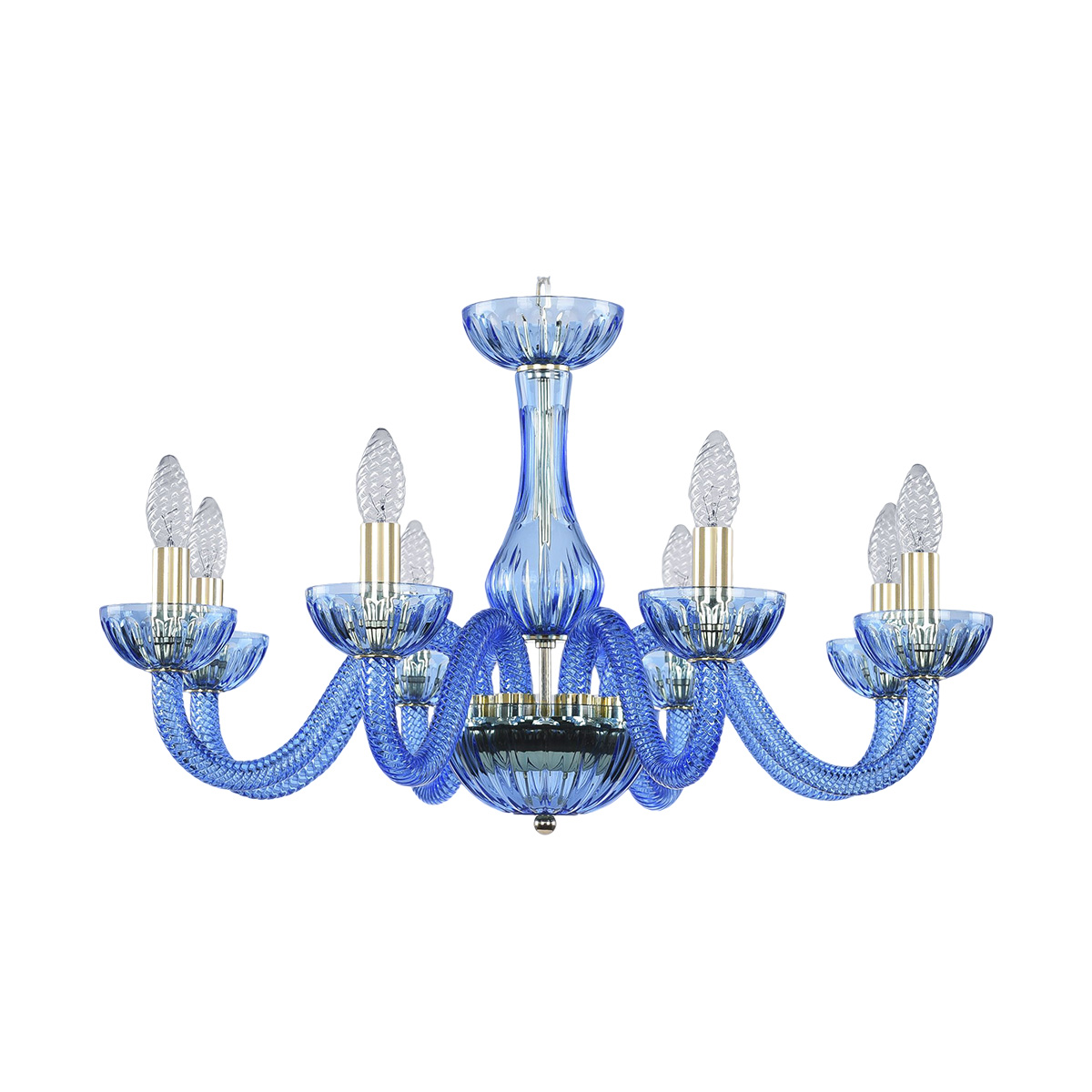 

Подвесная люстра Bohemia Ivele 1310/8/240 G Aq/Aquamarime/M-1H, Голубой, 1310/8/240 G Aq/Aquamarime/M-1H 1310