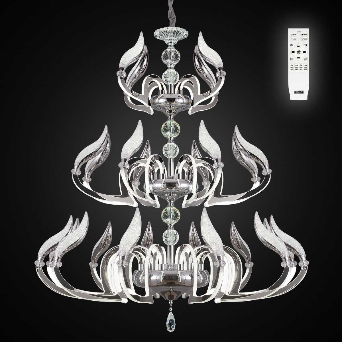 

Подвесная светодиодная люстра Citilux Diva EL339P24, Хром, EL339P24 Diva