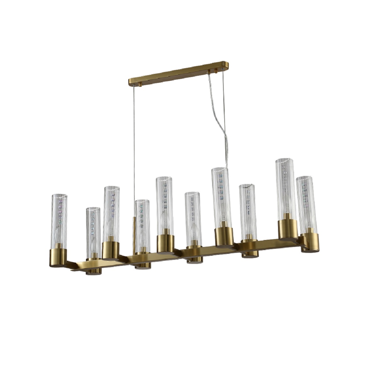 

Подвесная люстра Crystal Lux OTONO SP10 L980 BRASS/TRANSPARENTE, Латунь, OTONO SP10 L980 BRASS/TRANSPARENTE Otono