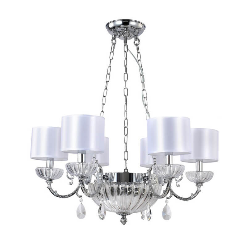 

Люстра Crystal Lux, Белый, Carino SP6+3 Chrome Carino (Абажуры на выбор белый или черный)