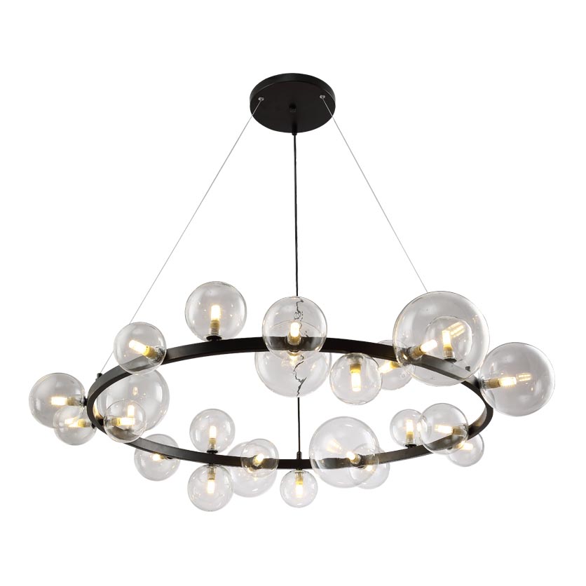 

Люстра Crystal Lux, Черный, Agata SP24 Black/Transparente Agata