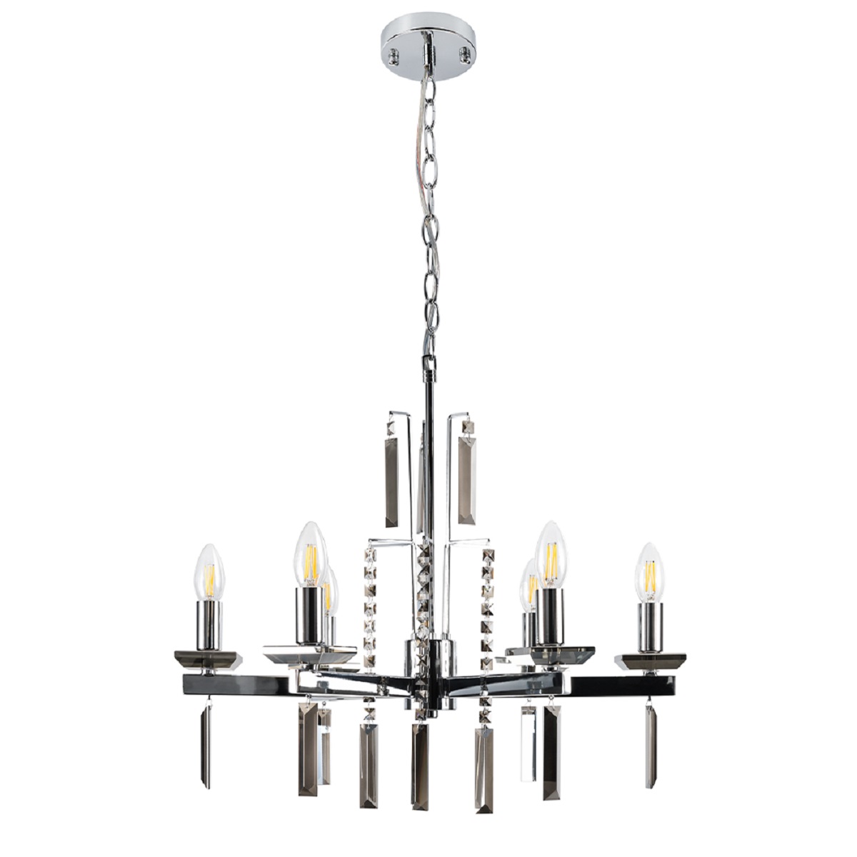 

Подвесная люстра Crystal Lux Marron SP6 Chrome, Хром, Marron SP6 Chrome Marron
