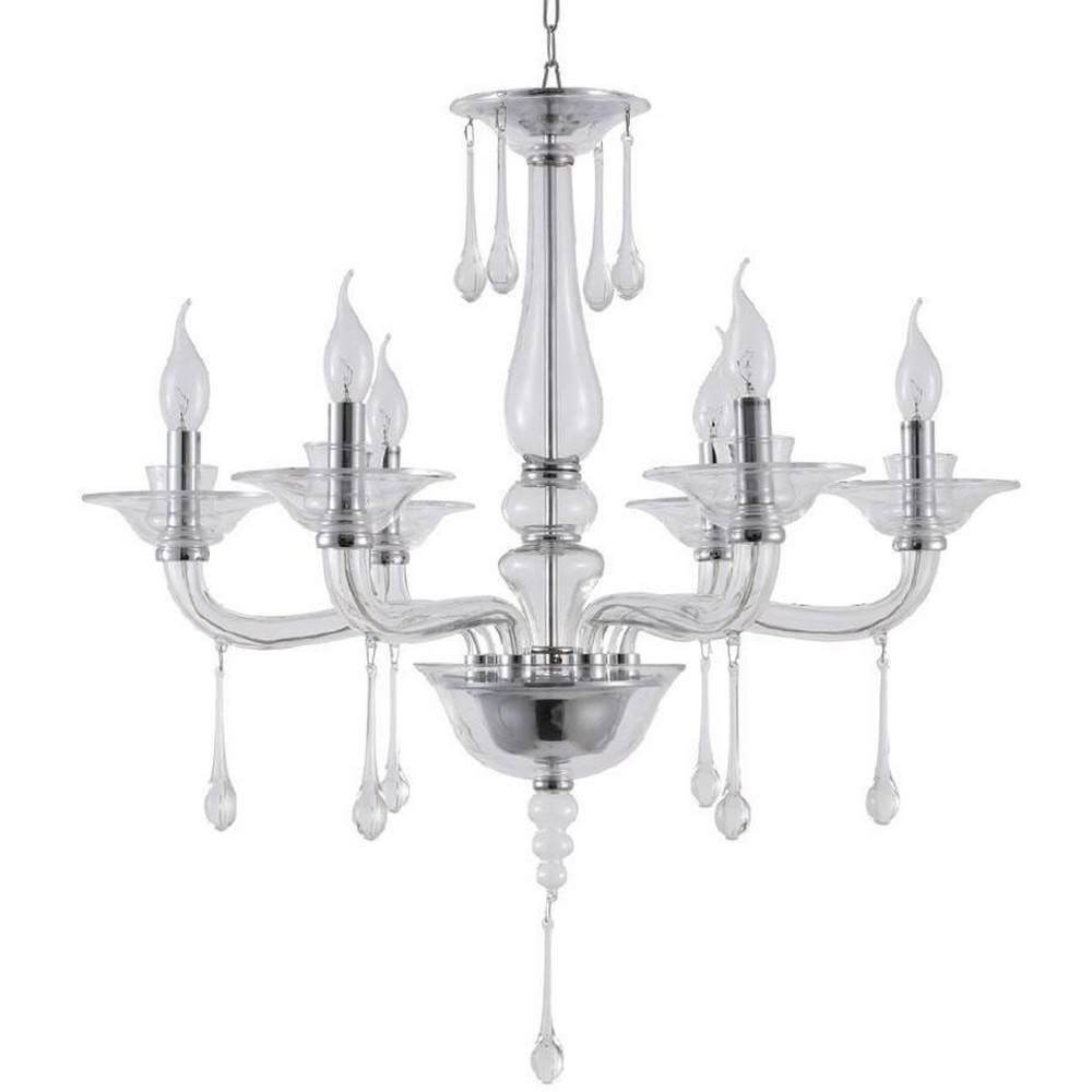 

Подвесная люстра Crystal Lux Monica SP6 Chrome/Transparent