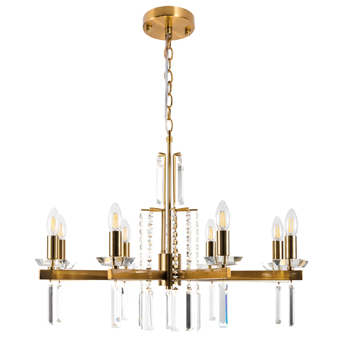 

Подвесная люстра Crystal Lux Marron SP8 Brass, Латунь, Marron SP8 Brass Marron