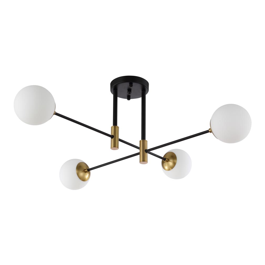 

Потолочная люстра Crystal Lux Fidel PL4 Black, Белый, Fidel PL4 Black Fidel