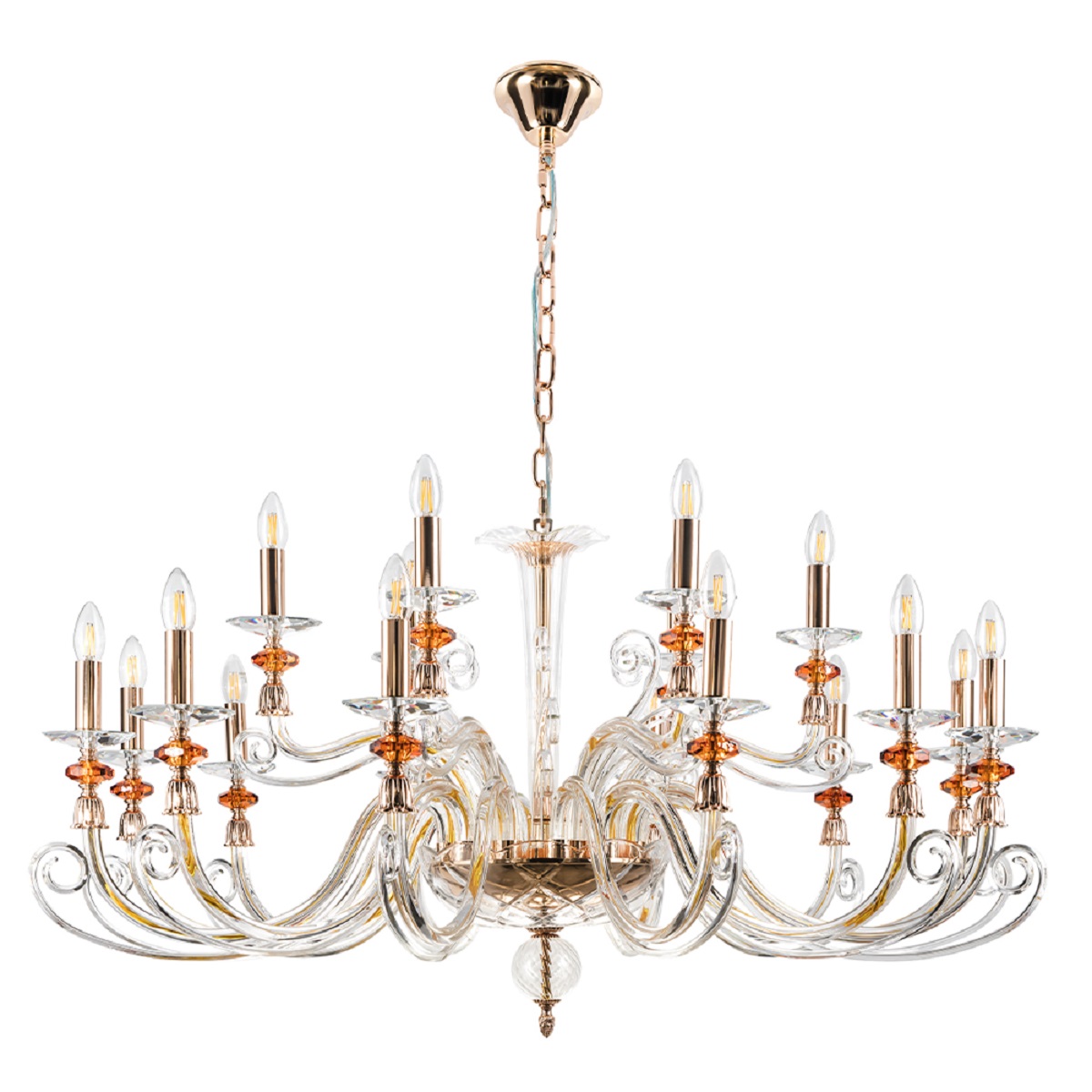 

Подвесная люстра Crystal Lux Catarina SP12+6 V2 Gold/Transparent-Cognac, Золотой, Catarina SP12+6 V2 Gold/Transparent-Cognac Catarina