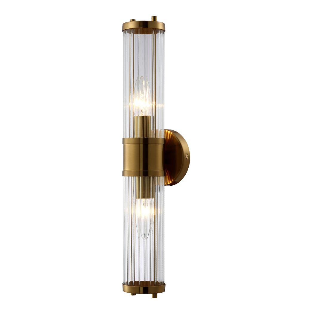 С 2 плафонами Бра Crystal Lux Sancho AP2 Brass