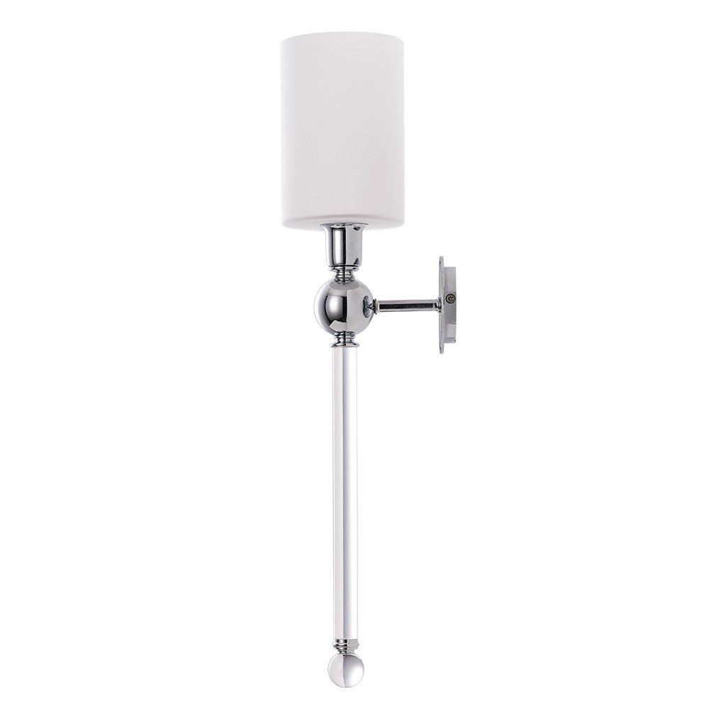 

Бра Crystal Lux Mirabella AP1 Chrome/White, Белый, Mirabella AP1 Chrome/White Mirabella