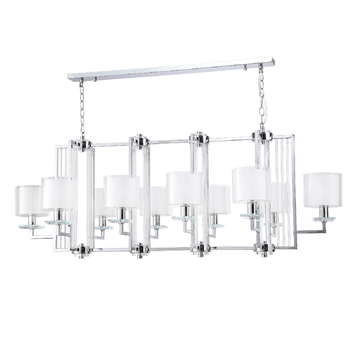 

Подвесная люстра Crystal Lux Nicolas SP10 L1300 Nickel/White, Белый, Nicolas SP10 L1300 Nickel/White Nicolas