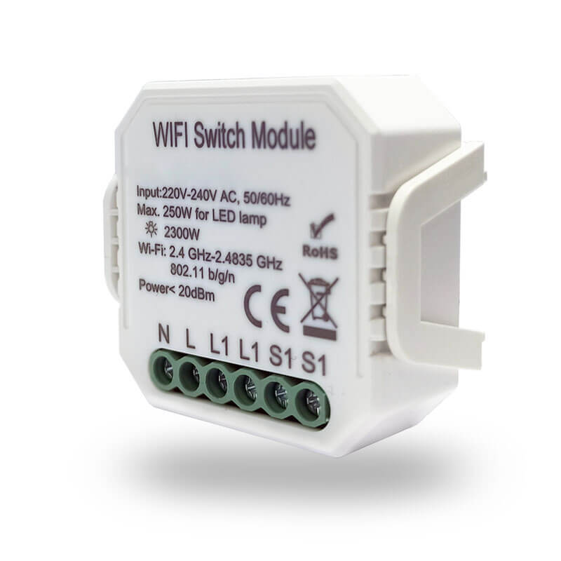 Wi-Fi реле-выключатель одноканальное Denkirs 1x2300Вт/250Вт для LED RL1001-SM от ВамСвет