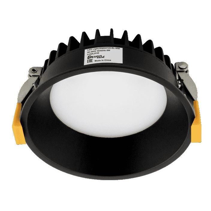 

Встраиваемый светодиодный светильник DesignLed WL-BQ BQ009109-BL-WW 005649, Черный, 005649 WL-BQ