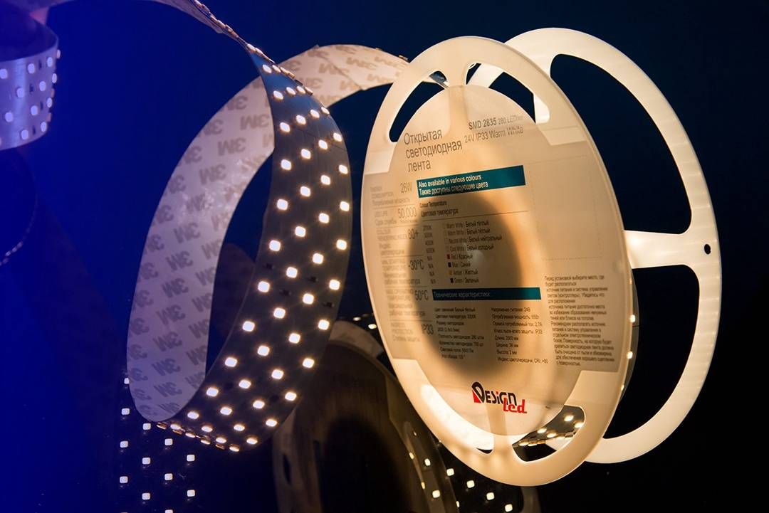 

Светодиодная влагозащищенная лента DesignLed 26W/m 280LED/m 2835SMD теплый белый 2,5M 000533, 000533 DSG2280